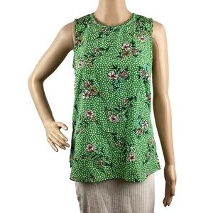 Daniel Rainn Top Size XS Green Floral Sleeveless